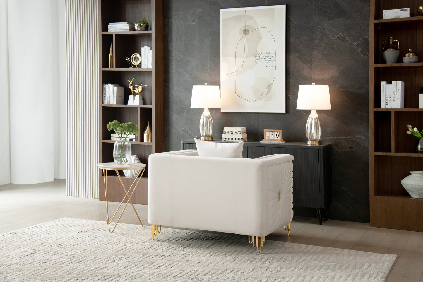 Contessa Beige Sofa – Elegant Upholstered Living Room Sofa (L8125)