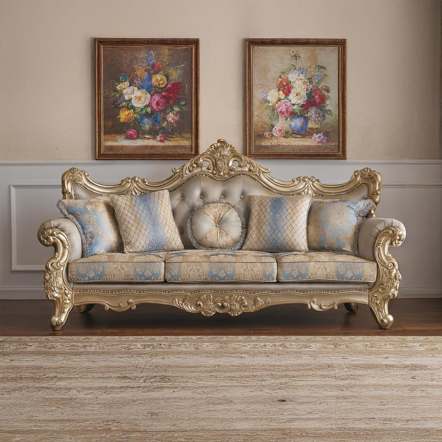 Isabella Sofa - Silver & Gold - L1425