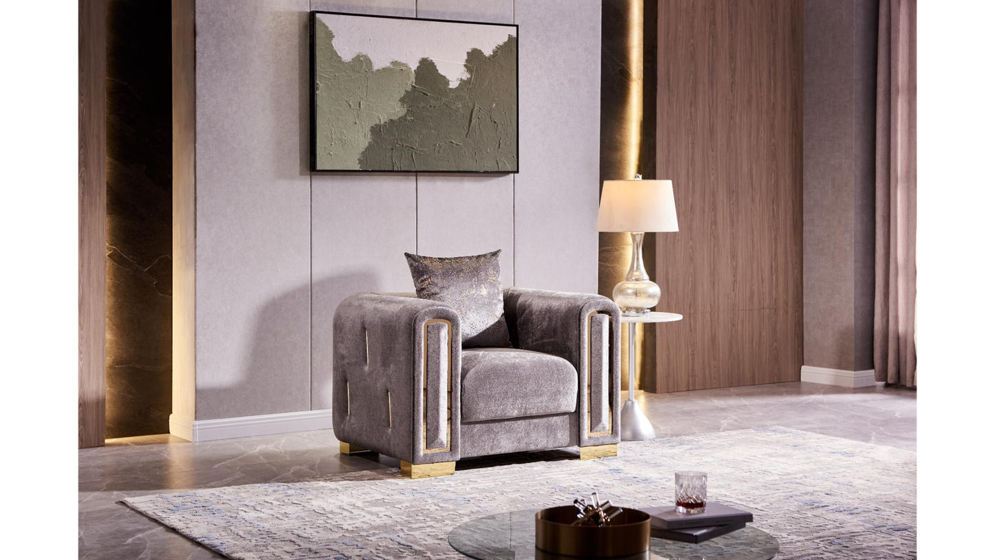 L1525 Impreza 3 pc Living Set in Dark Grey