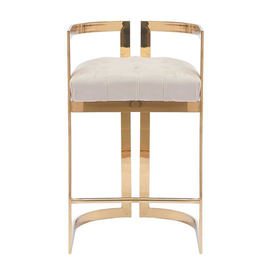 Lina Beige Velvet with Gold Counter Chair