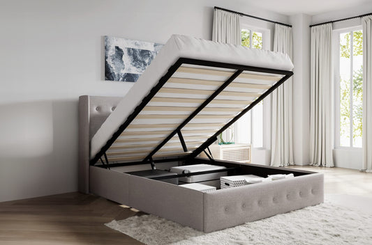 Queen Bed With Hydraulic  Storage