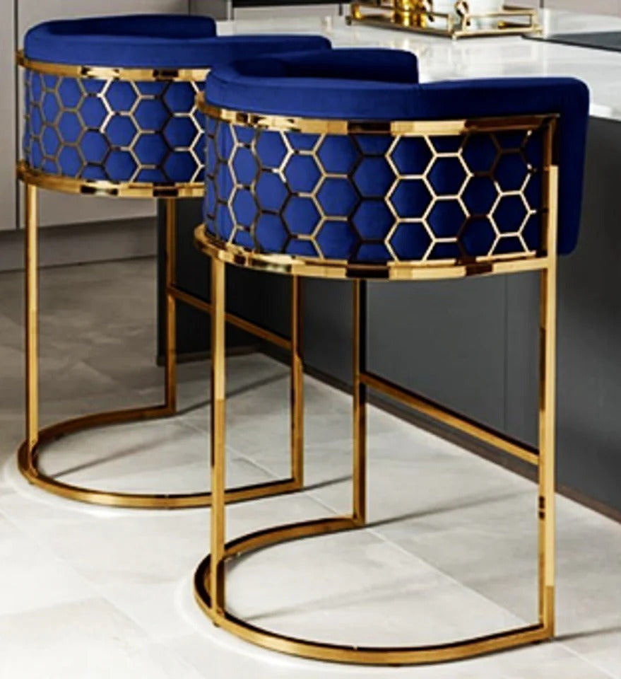 Silla decorativa moderna con diseño de panal de abeja
