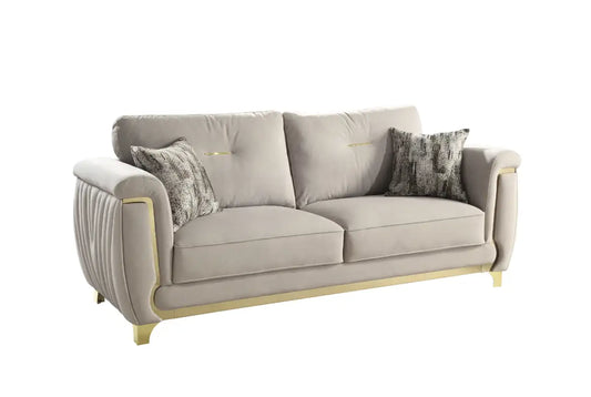 Leena Light Grey Sofa – Modern Upholstered Living Room Sofa (L7725)
