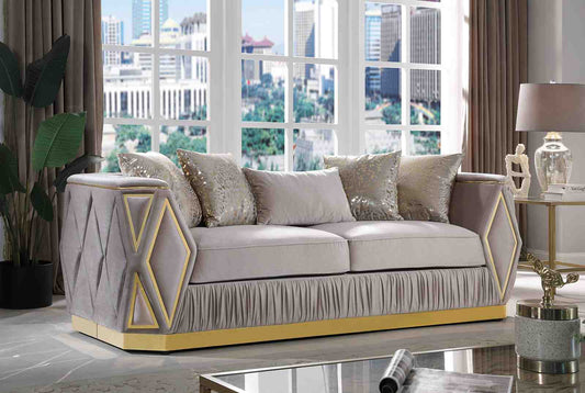 Kibali Taupe Sofa – Modern Upholstered Living Room Sofa (L8725)