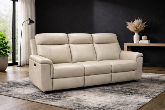 L3175 – Paloma Sofa with Power Recliner (Brown & Off White)