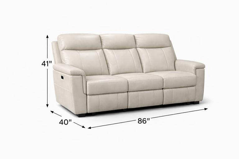 L3175 – Paloma Sofa with Power Recliner (Brown & Off White)