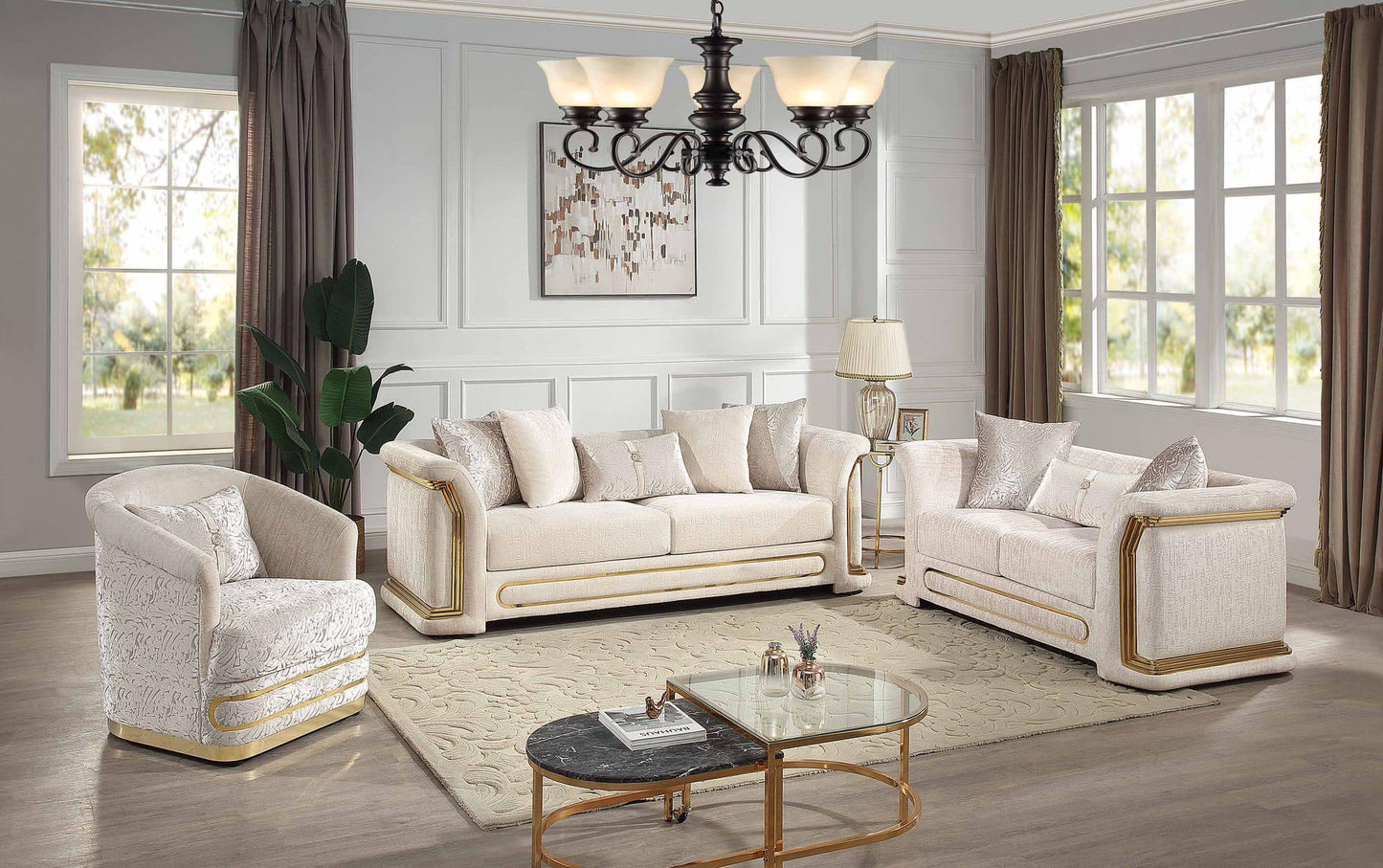 Pearl 3pc Sofa Set