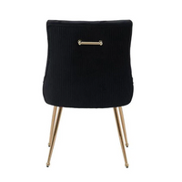Nanci black Dining Chair with gold Leg