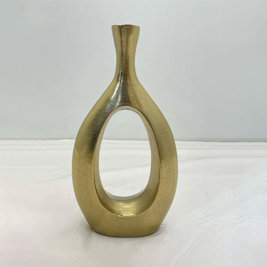 Golden Home Decor - Oval Vase