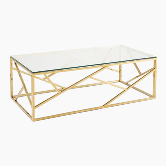 Glass Top NFMCT/CS-O5 G Gold Coffee Table