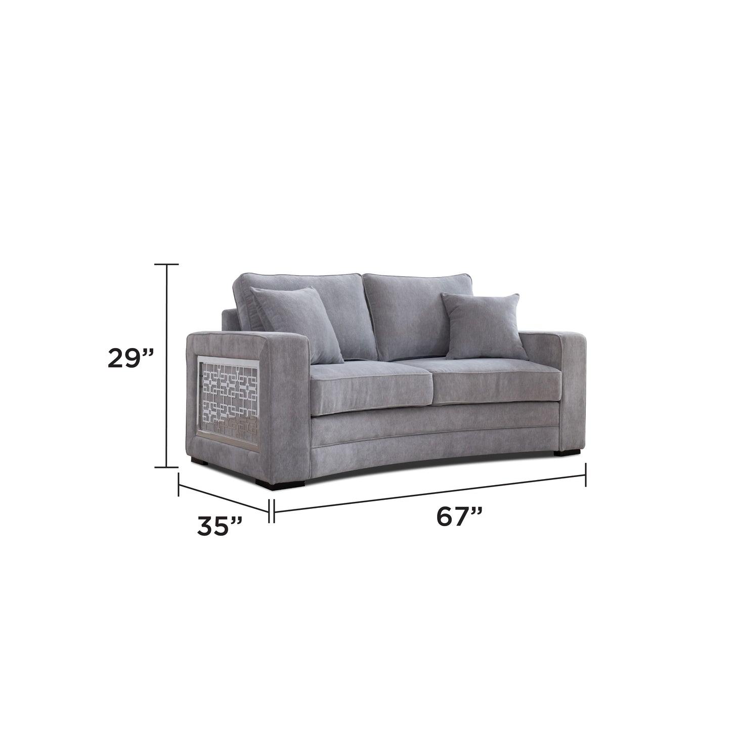 Havana Grey Sofa – Modern Upholstered Living Room Sofa (L7925)