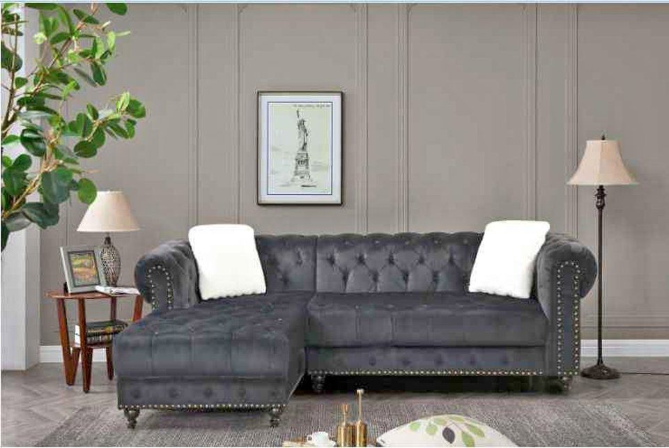 WO58 Tufted Sectional Sofa- Left Side Chaise