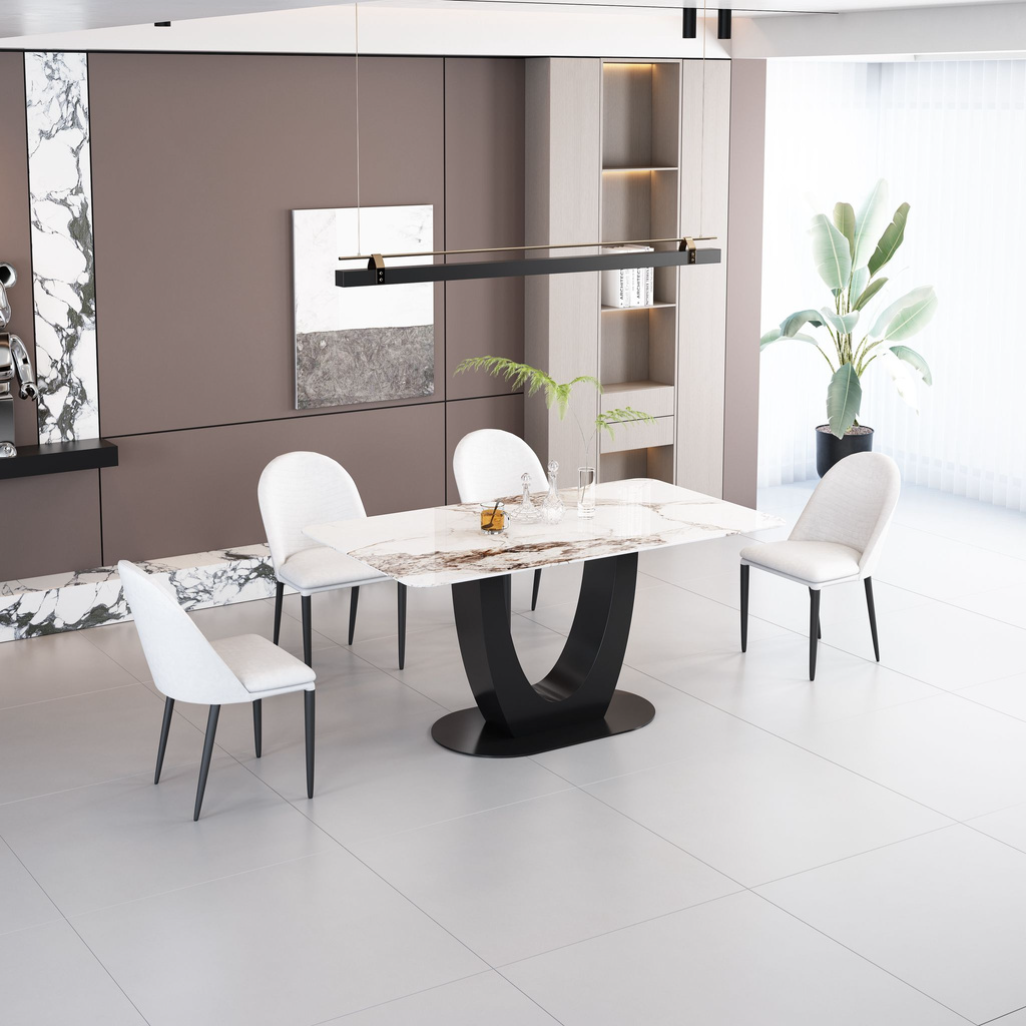 71 Inches Table Lakewood 71-Inch Modern Dining Table with 6 Chairs – Nova Furniture ...