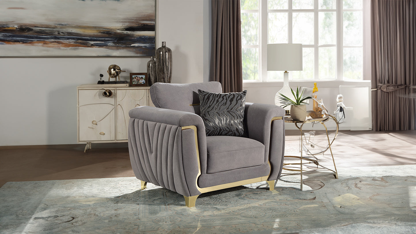 Leena Dark Grey Sofa – Modern Upholstered Living Room Sofa (L7725)