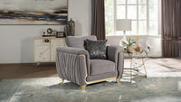 Leena Dark Grey Sofa – Modern Upholstered Living Room Sofa (L7725)