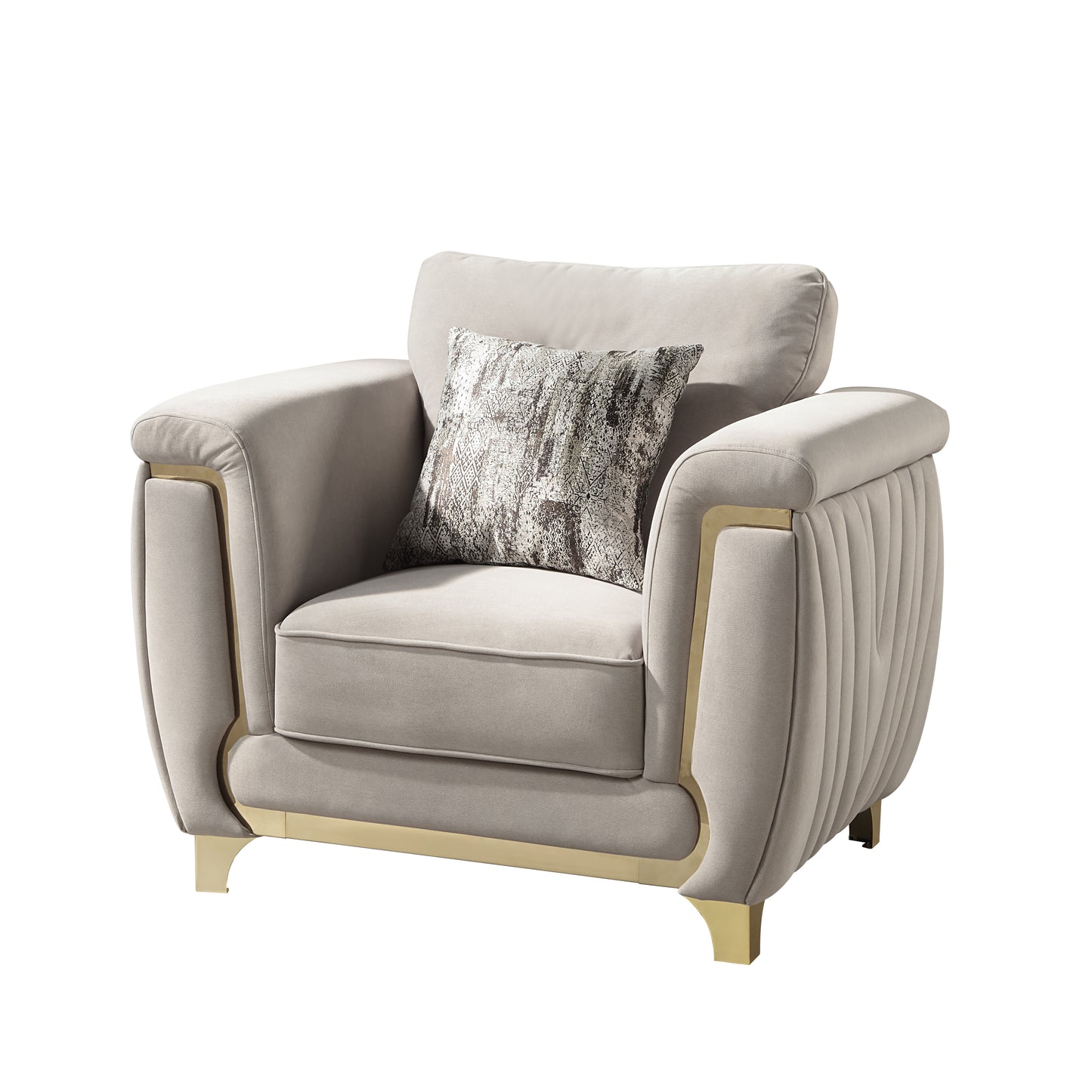 Leena Light Grey Sofa – Modern Upholstered Living Room Sofa (L7725)