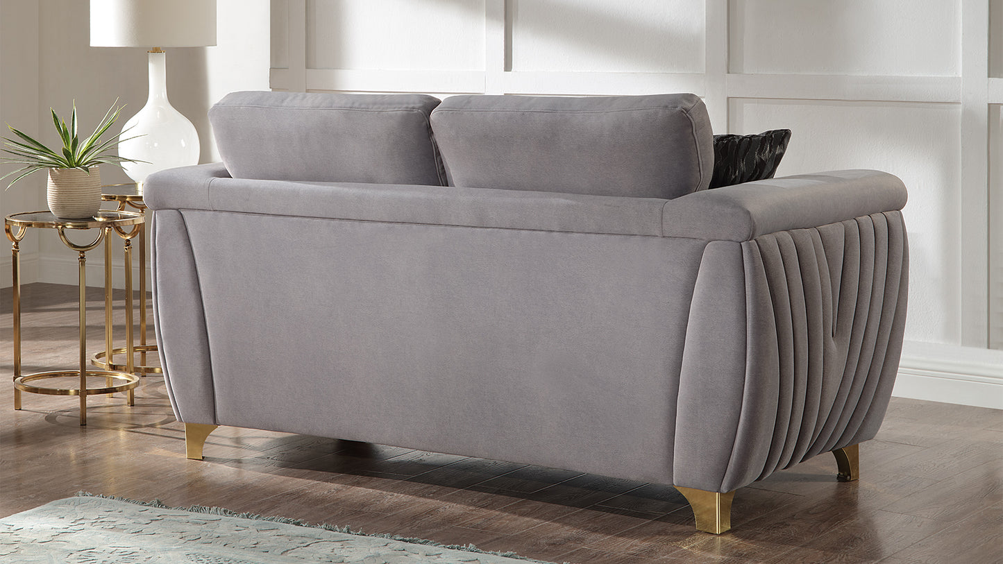 Leena Dark Grey Sofa – Modern Upholstered Living Room Sofa (L7725)