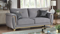 Leena Dark Grey Sofa – Modern Upholstered Living Room Sofa (L7725)