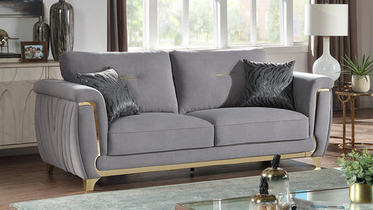 Leena Dark Grey Sofa – Modern Upholstered Living Room Sofa (L7725)