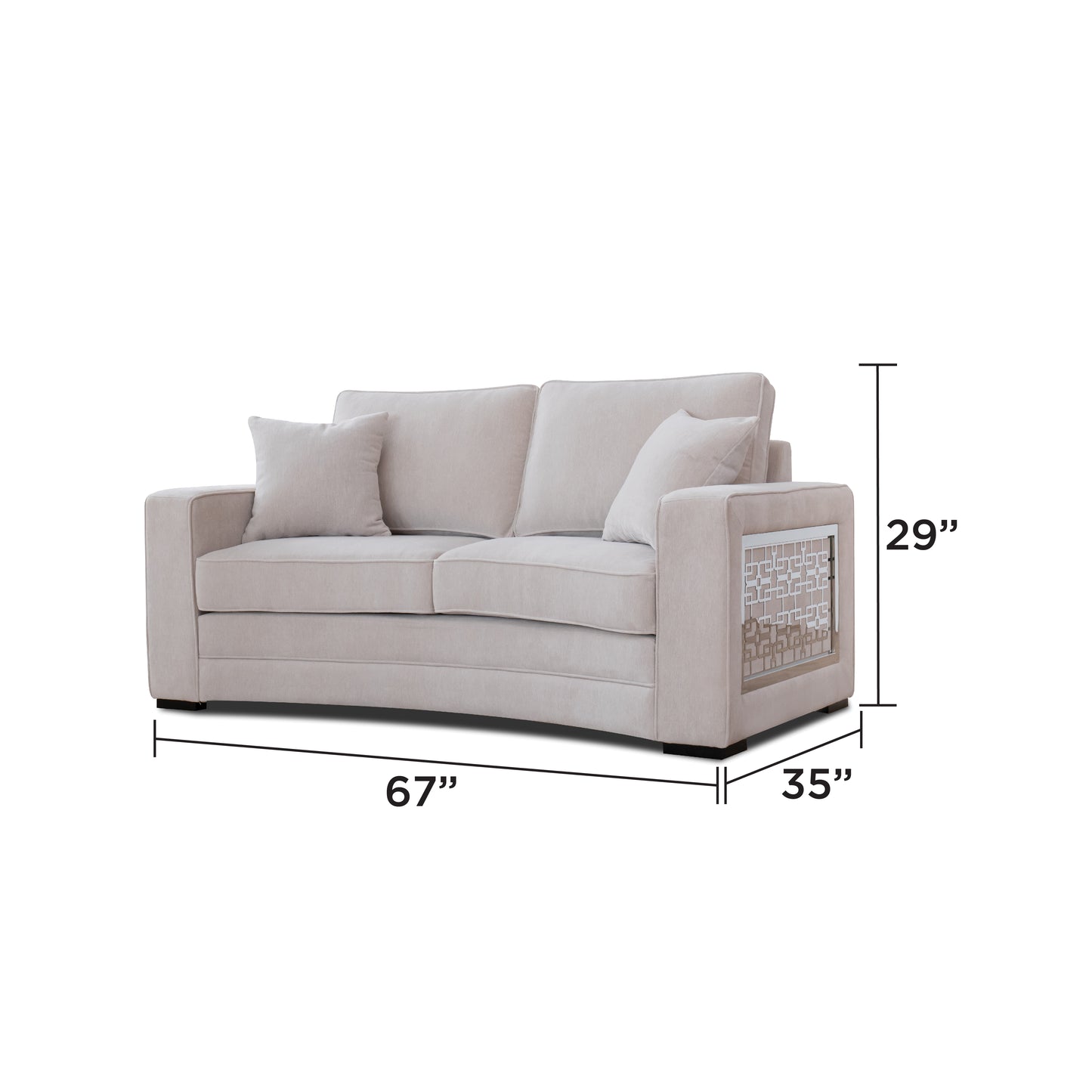 Havana Beige Sofa – Modern Upholstered Living Room Sofa (L7925)