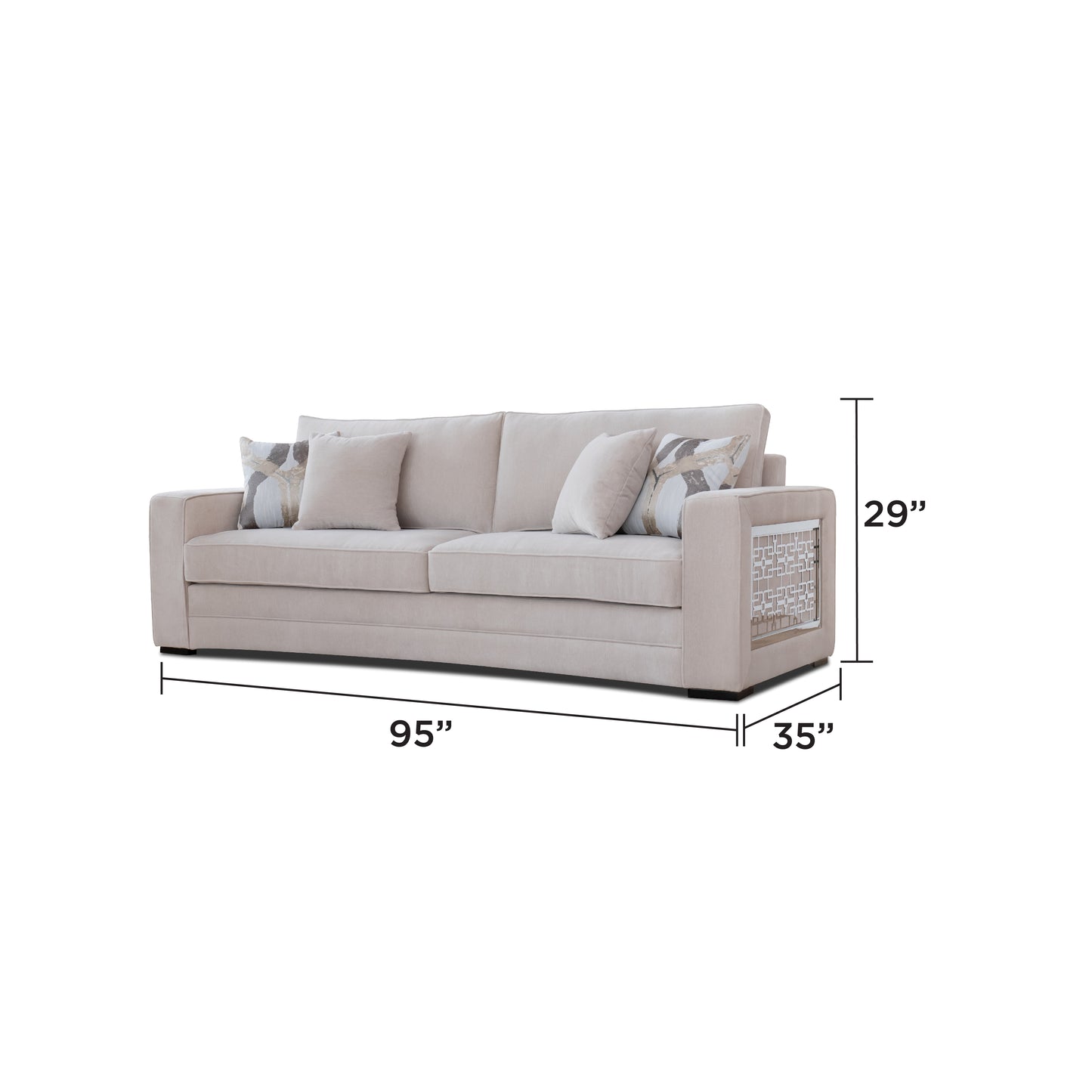 Havana Beige Sofa – Modern Upholstered Living Room Sofa (L7925)