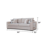 Havana Beige Sofa – Modern Upholstered Living Room Sofa (L7925)
