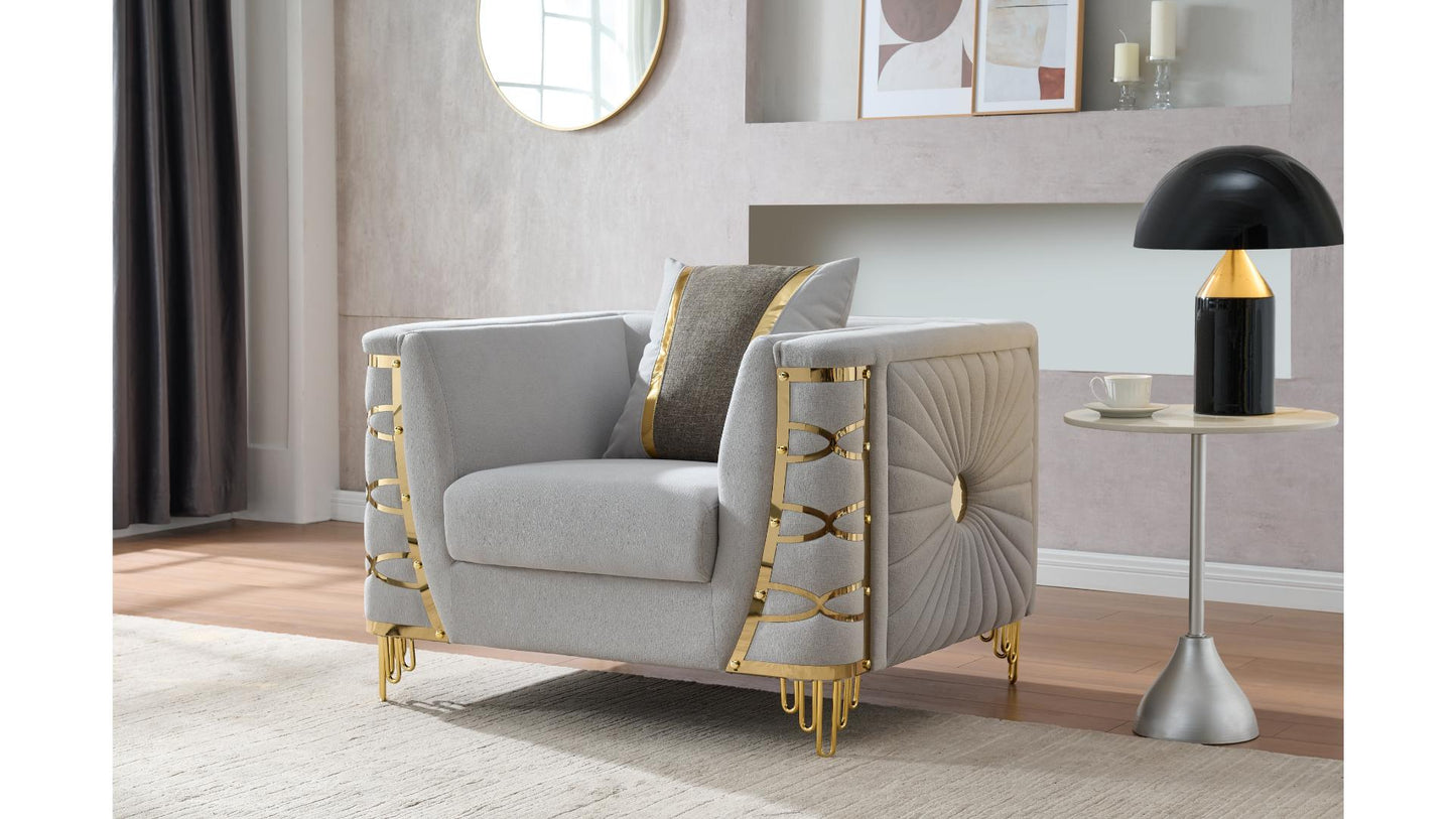 Contessa Grey Sofa – Elegant Modern Upholstered Living Room Sofa (L8125)