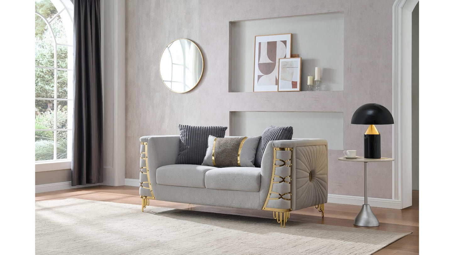 Contessa Grey Sofa – Elegant Modern Upholstered Living Room Sofa (L8125)