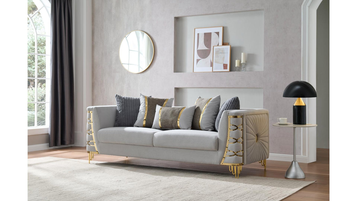 Contessa Grey Sofa – Elegant Modern Upholstered Living Room Sofa (L8125)