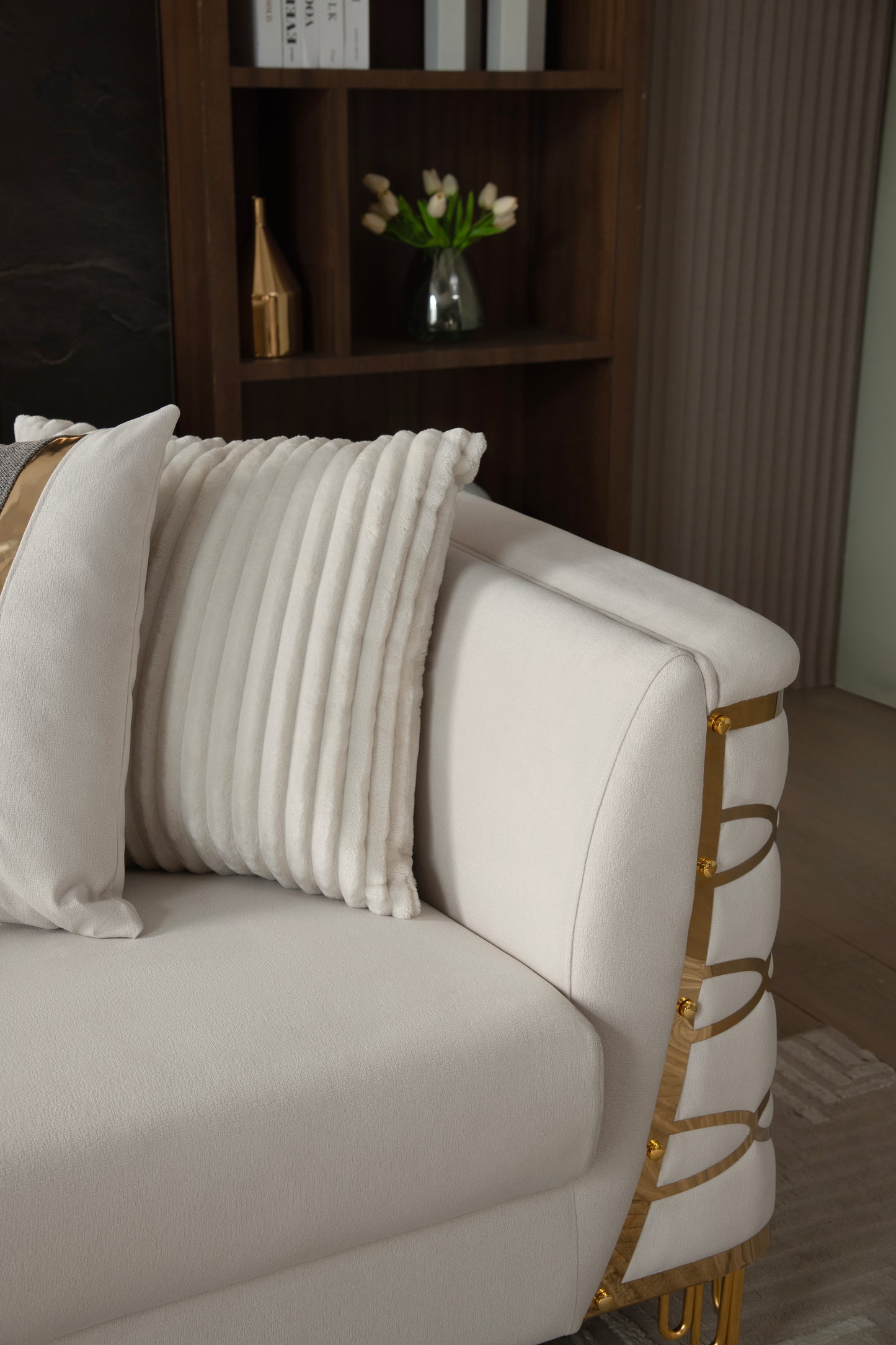Contessa Beige Sofa – Elegant Upholstered Living Room Sofa (L8125)
