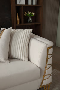 Contessa Beige Sofa – Elegant Upholstered Living Room Sofa (L8125)