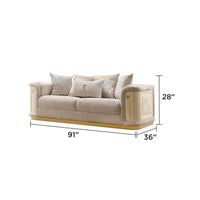 Bona Beige Sofa – Modern Upholstered Living Room Sofa (L8225)