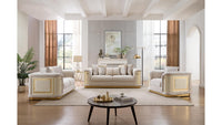 Bona Beige Sofa – Modern Upholstered Living Room Sofa (L8225)
