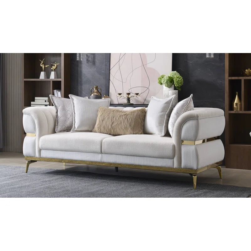 Juno Beige Sofa – Modern Upholstered Living Room Sofa (L8325)