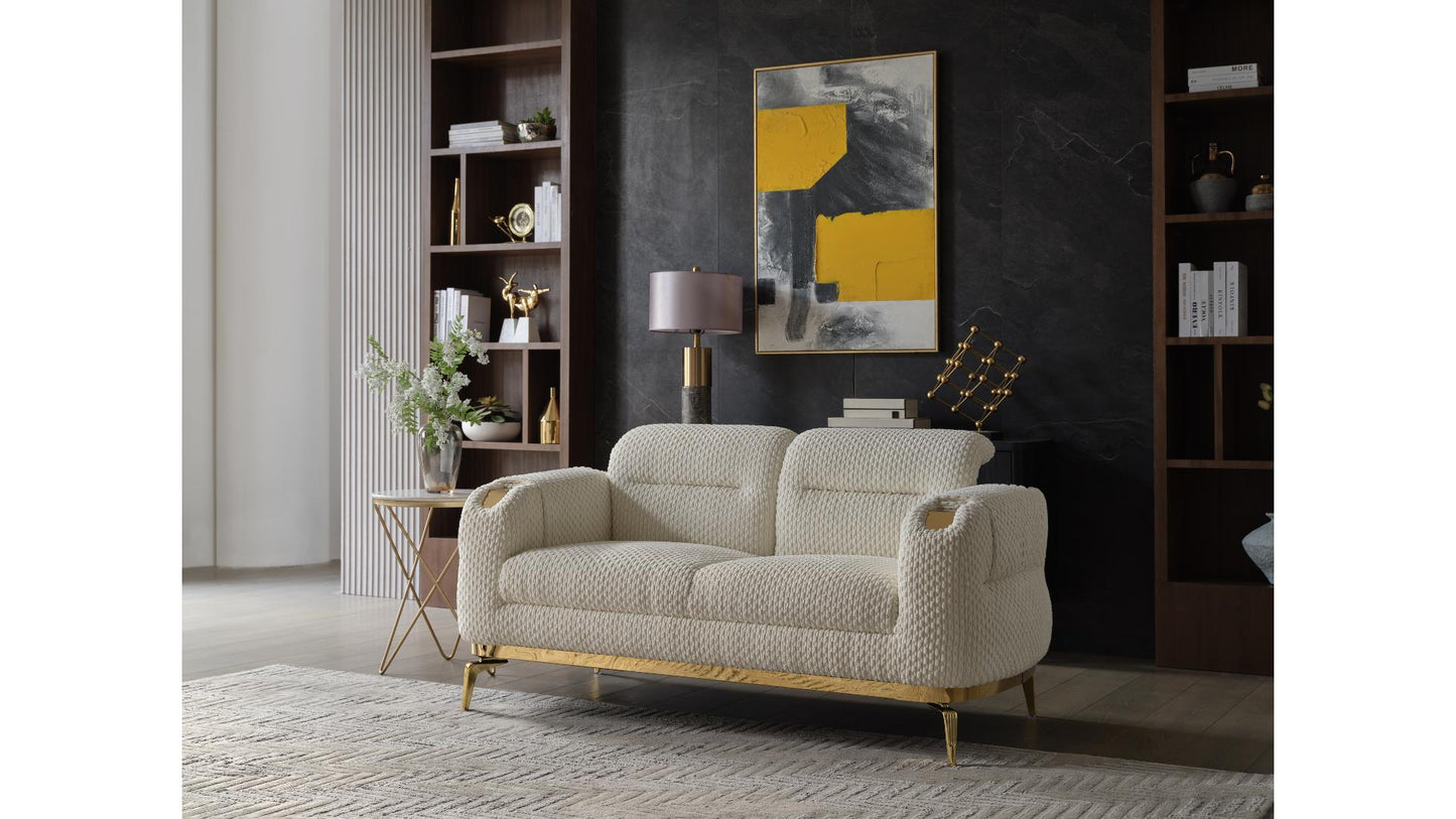 Zoe Beige Sofa – Modern Upholstered Living Room Sofa (L8425)