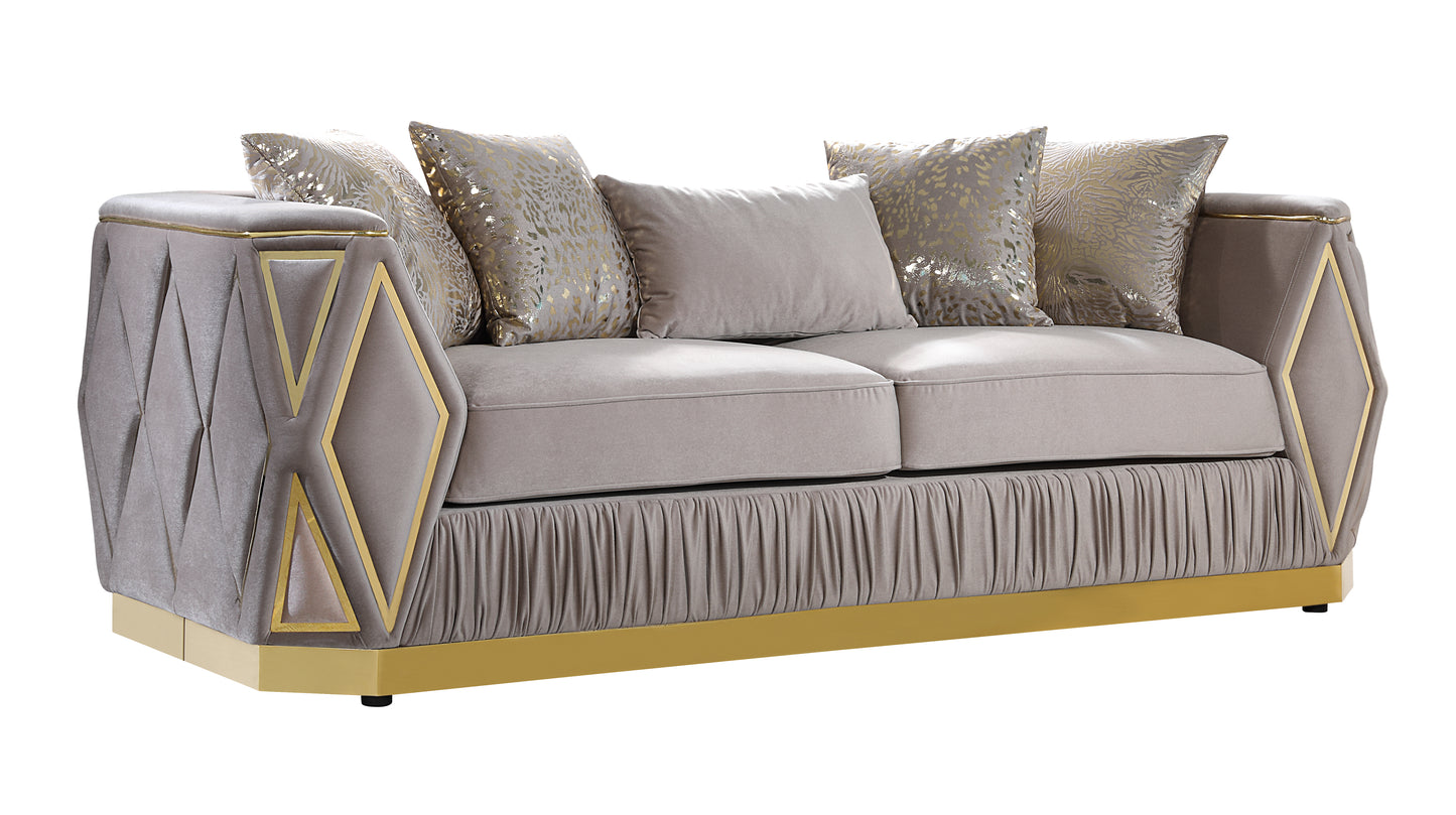 Kibali Taupe Sofa – Modern Upholstered Living Room Sofa (L8725)