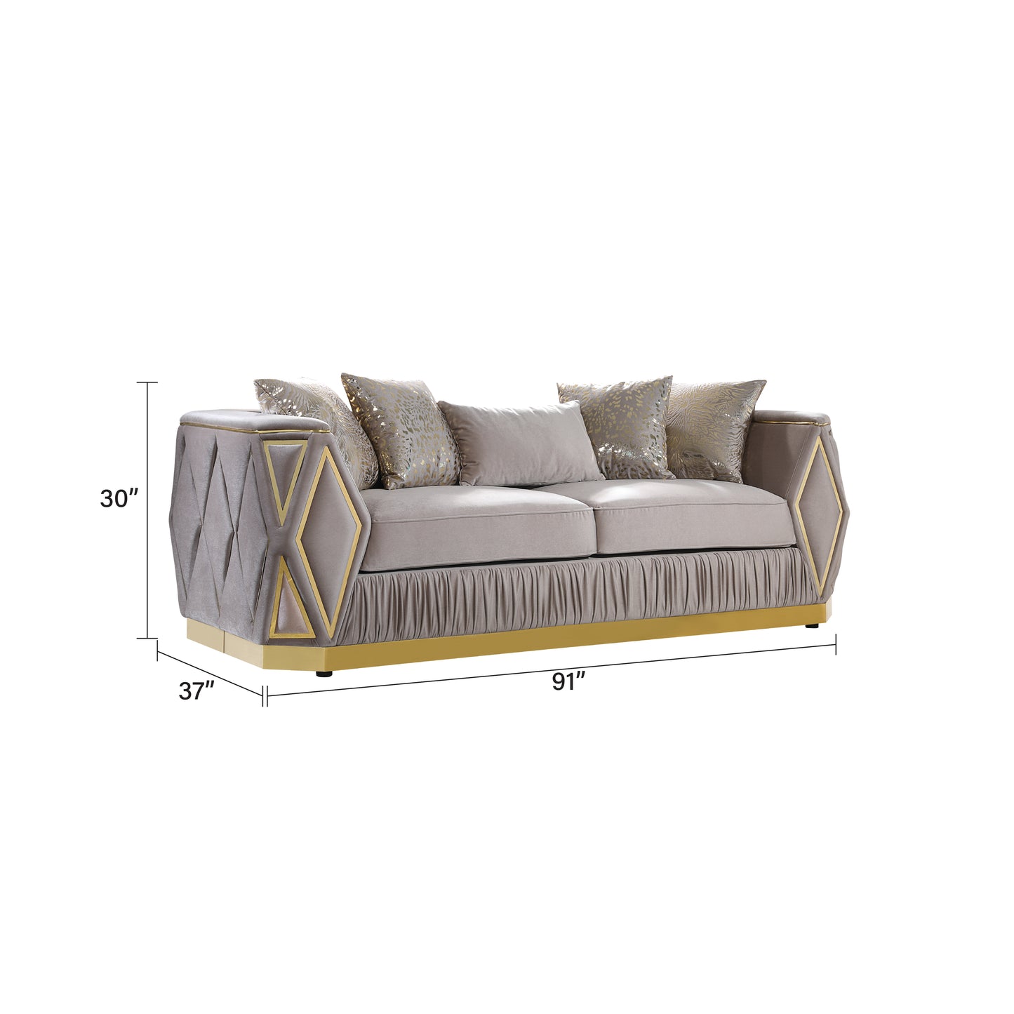 Kibali Taupe Sofa – Modern Upholstered Living Room Sofa (L8725)