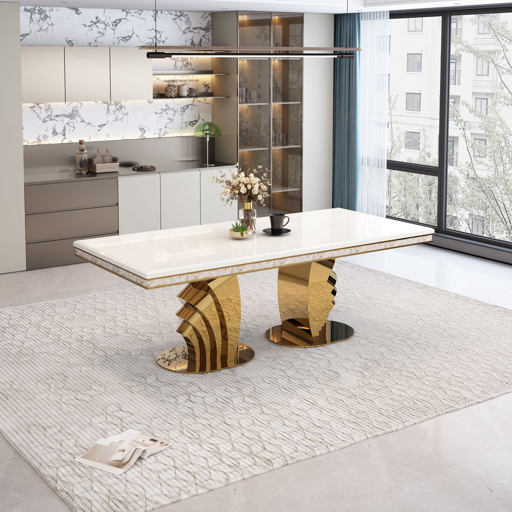 Lily 87-Inch Luxury Dining Table