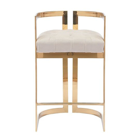 Lina  Beige Velvet with Gold Counter Chair