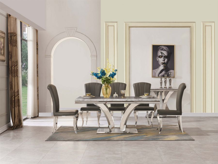 Prestige Marble Dining Table with chairs