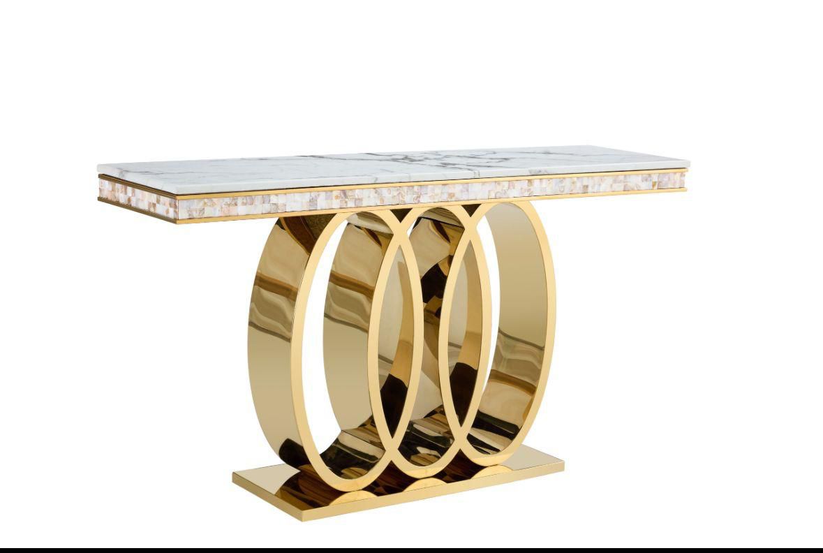 Audi Marble Dining Table gold legs