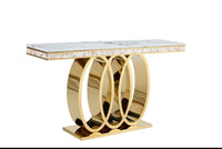 Audi Marble Dining Table gold legs