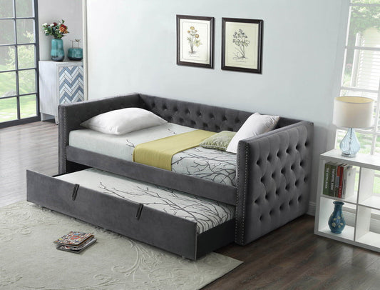 Grey Velvet 39” Twin Size Day Bed