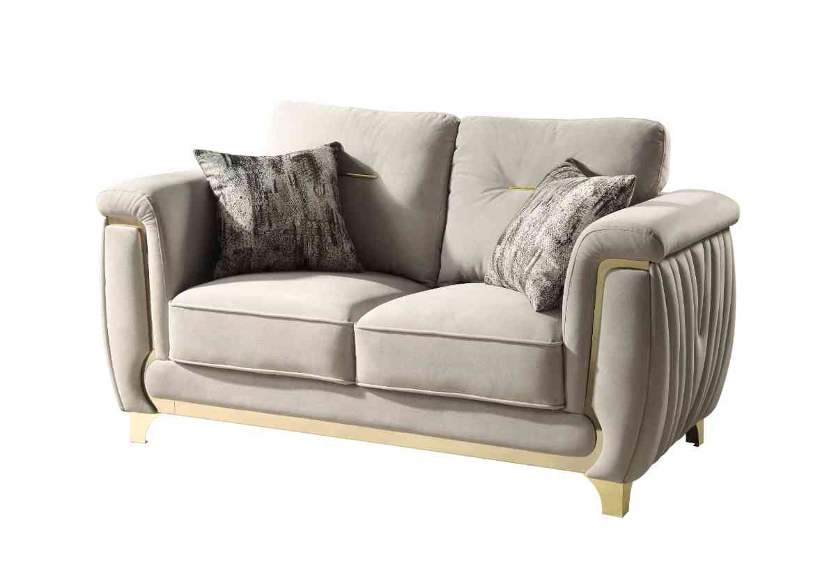 Leena Light Grey Sofa – Modern Upholstered Living Room Sofa (L7725)