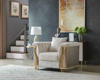 Chateau Beige Sofa – Elegant Modern Upholstered Living Room Sofa (L8625)
