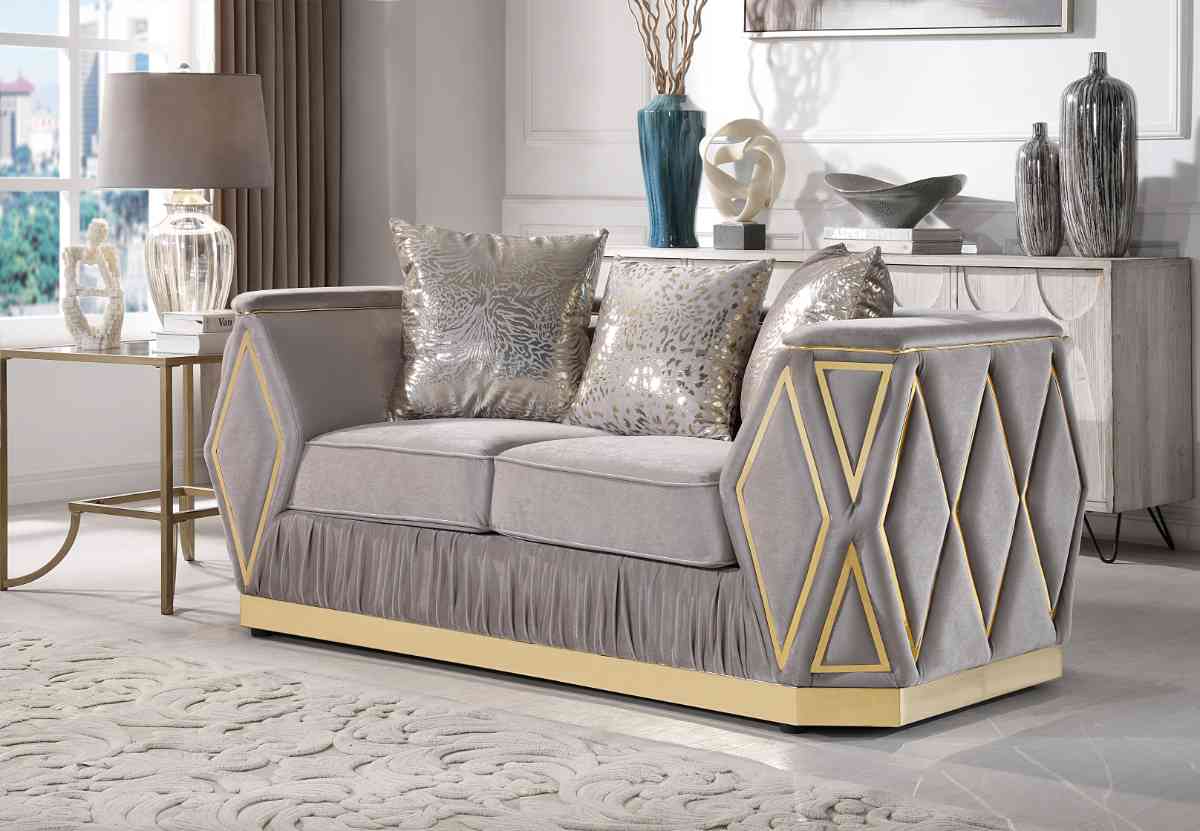 Kibali Taupe Sofa – Modern Upholstered Living Room Sofa (L8725)