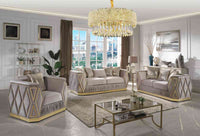 Kibali Taupe Sofa – Modern Upholstered Living Room Sofa (L8725)