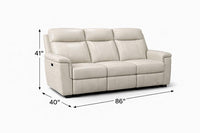L3175 – Paloma Sofa with Power Recliner (Brown & Off White)