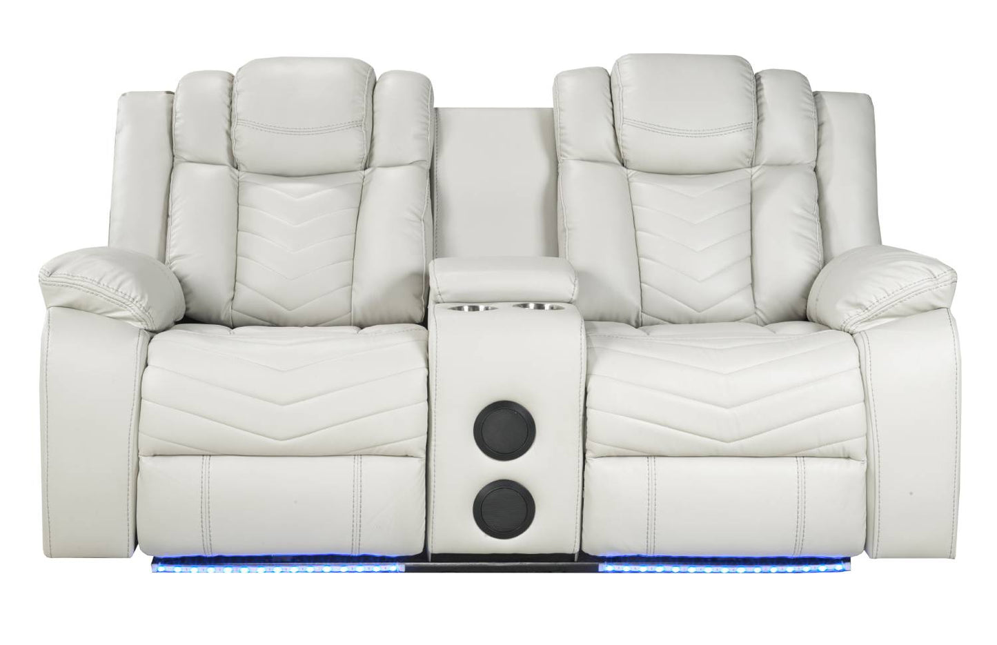 L3765 Rogue Sofa with Double Tray & Power - Light Grey