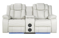 L3765 Rogue Sofa with Double Tray & Power - Light Grey